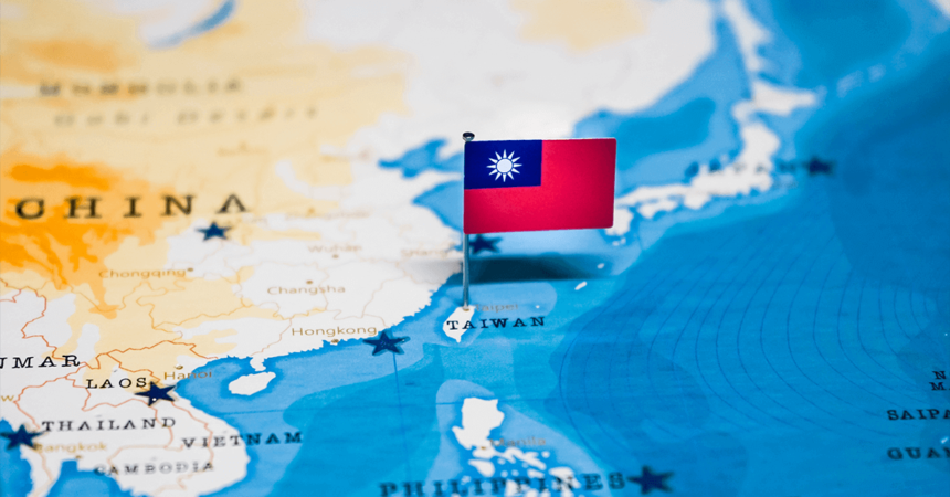 taiwan flag world map