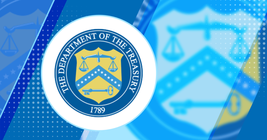 the department of the treasury logo