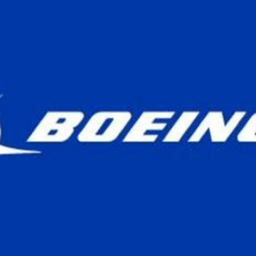 Boeing logo blue background