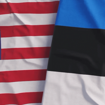 u s and estonia flag