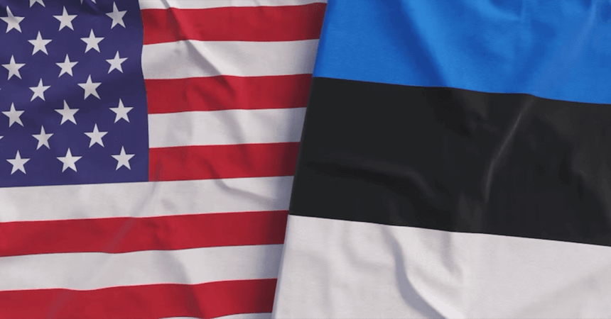 u s and estonia flag