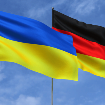 ukraine and germany flag