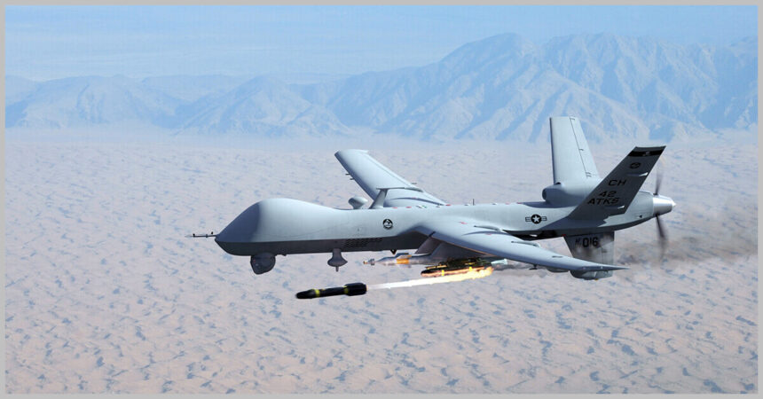 mq-9 reaper firing missile