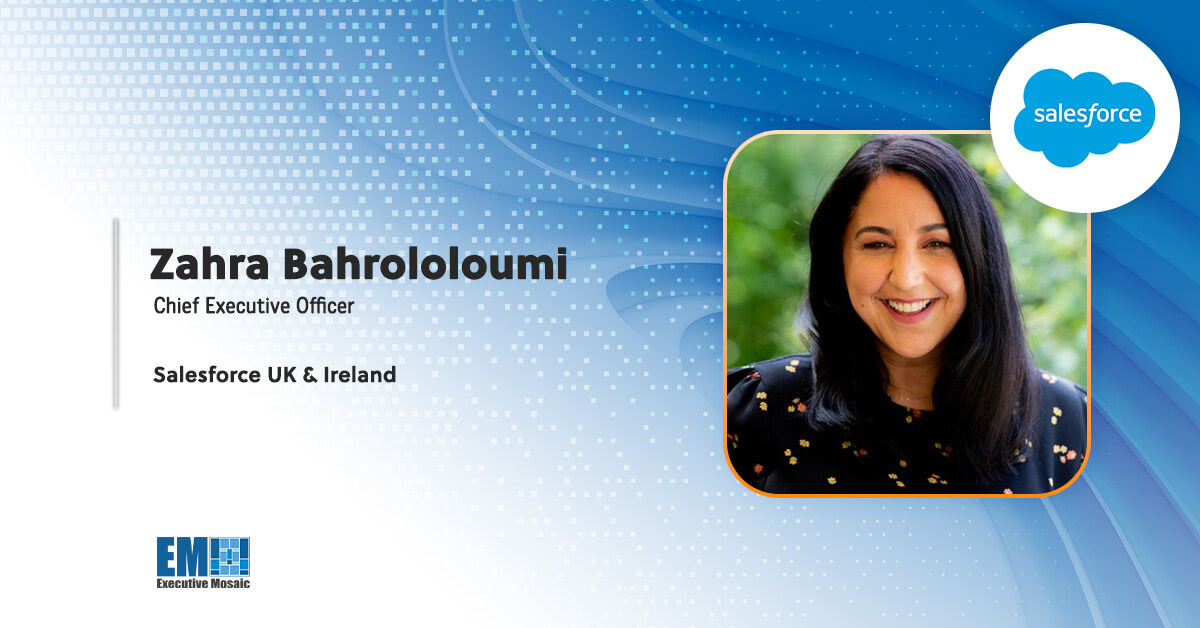 Zahra Bahrololoumi, U.K. and Ireland CEO, Salesforce